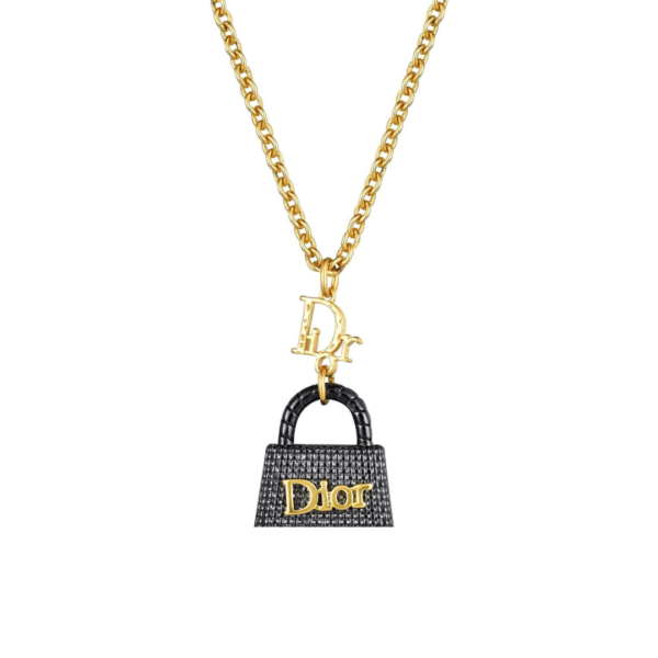 Dior bag necklace