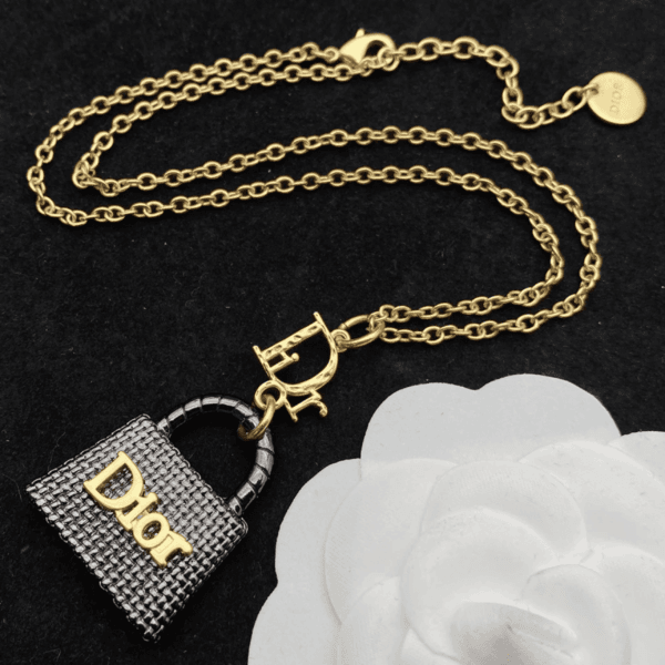 Dior bag necklace